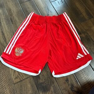 Adidas Russia National Team Soccer Shorts Red White HN5631 Mens Medium NWT